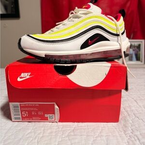 Nike Air Max 97 Kids Sneakers - White, Yellow, Black